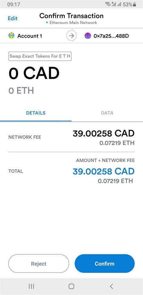 Metamask: Error related swapping ERC20 Token on UNISWAP
